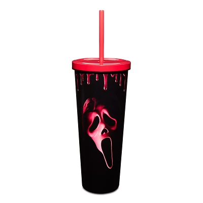 Ghost Face Red Blood Drip Cup with Straw - 20 oz.