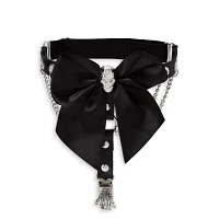 Black Bow Skeleton Garter Belt