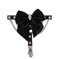 Black Bow Skeleton Garter Belt