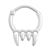 Fangs Hinged Septum Ring - 16 Gauge