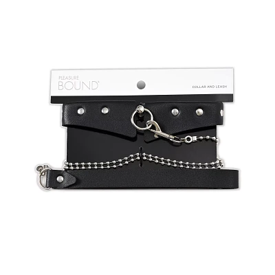 Studded Collar with Leash - Pleasure Bound