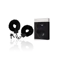 Black Furry Cuffs - Pleasure Bound
