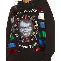 I'm Chucky Wanna Play Sequin Hoodie