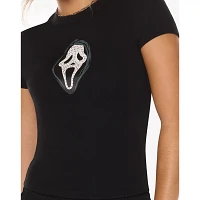 Ghost Face Rhinestone Baby T Shirt