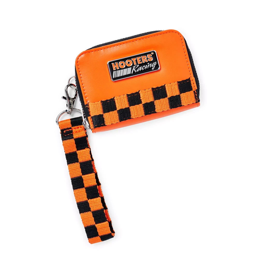 Orange Hooters Racing Zip Wallet