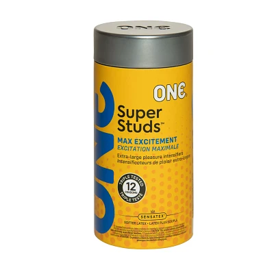 Multi-Pack One Super Studs Condoms - 12 Count
