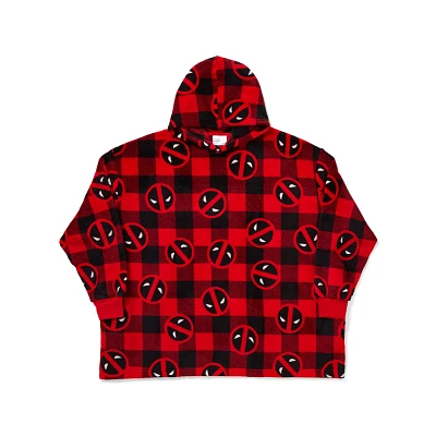Red Deadpool Gingham Wearable Blanket