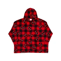 Red Deadpool Gingham Wearable Blanket