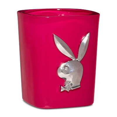 Silver and Pink Playboy Bunny Square Shot Glass - 2 oz.