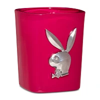 Silver and Pink Playboy Bunny Square Shot Glass - 2 oz.