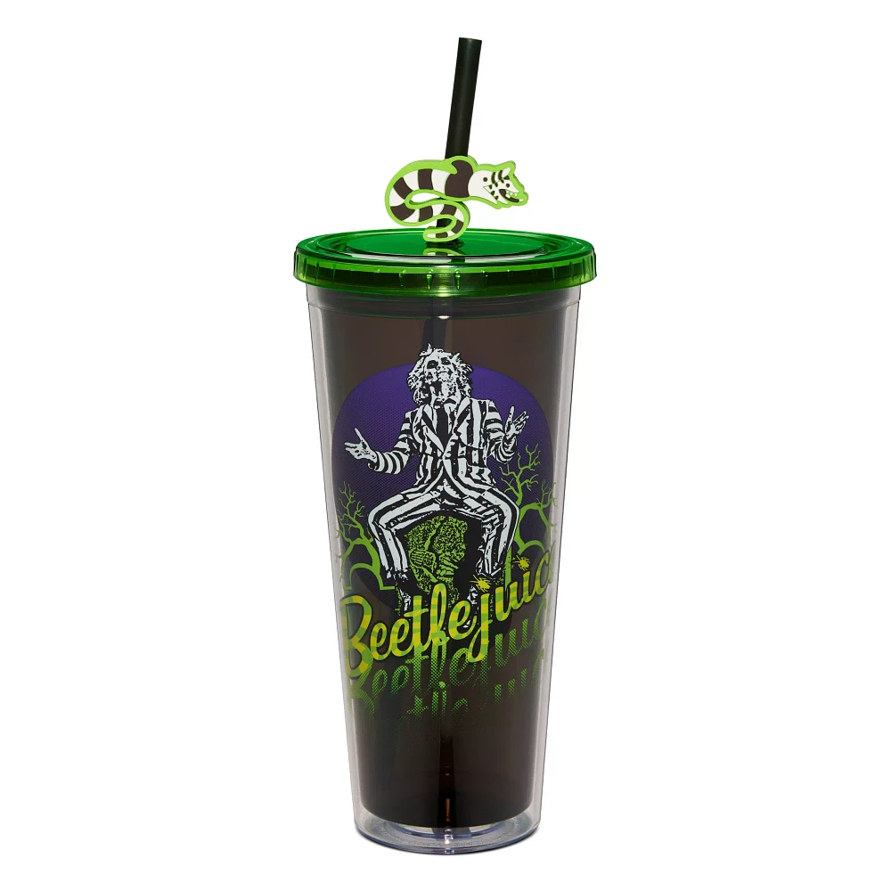 Beetlejuice Cup with Sandworm Straw Topper - 24 oz.