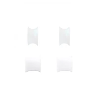 White Heart Silicone Tunnel Plugs - 2 Pairs