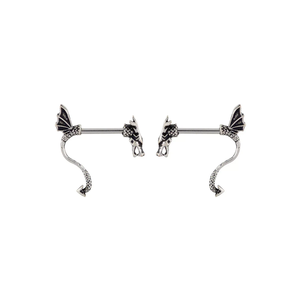Silvertone Dragon Fake Pinchers
