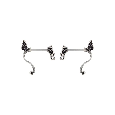 Silvertone Dragon Fake Pinchers
