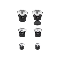 Multi-Pack CZ and Black Graduated Size Magnetic Earrings - 3 Pair