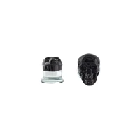 Black Skull Glass Plugs