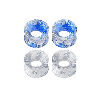Multi-Pack Blue and Silver Marble Patternn Tunnels - 2 Pairs