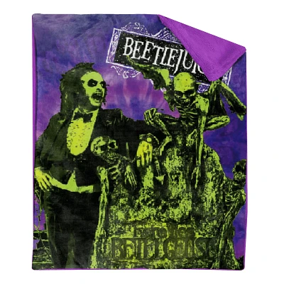 Tie-Dye Beetlejuice Fleece Blanket