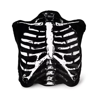 Black Skeleton Ribcage Pillow