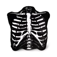Black Skeleton Ribcage Pillow