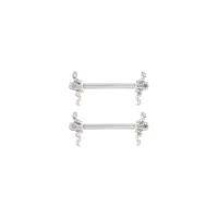 CZ Titanium Snake Nipple Barbells - 14 Gauge