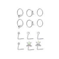 Multi-Pack Titanium Western Hoops and L-Bend Pins 12 Pack - 20 Gauge
