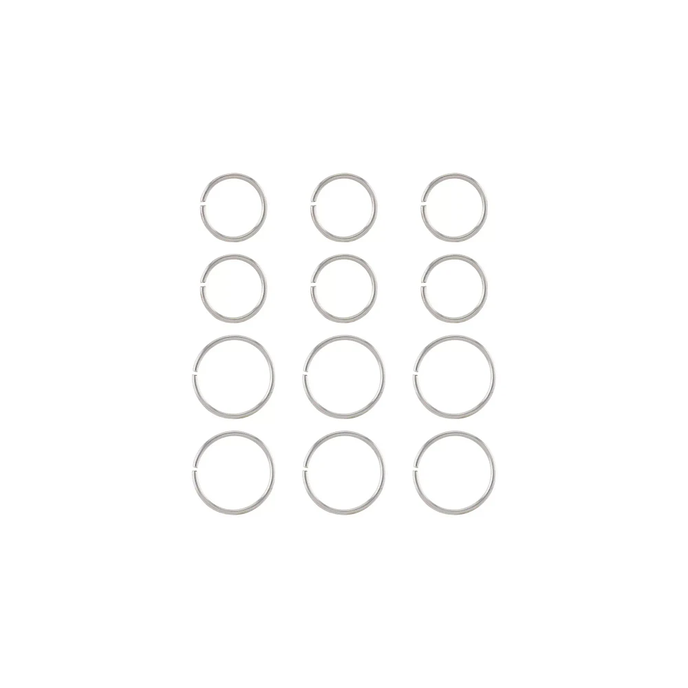 Multi-Pack Titanium 8-9mm Nose Hoop Rings 12 Pack - 20 Gauge