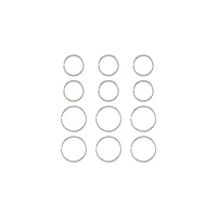 Multi-Pack Titanium 8-9mm Nose Hoop Rings 12 Pack - 20 Gauge