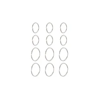 Multi-Pack Titanium 8-9mm Nose Hoop Rings 12 Pack - 20 Gauge
