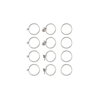 Multi-Pack CZ Moth Charm Hoop Nose Rings 12 Pack - 20 Gauge