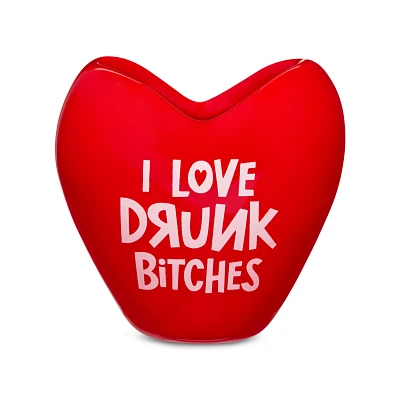 I Love Drunk Bitches Molded Heart Shot Glass - 2 oz.