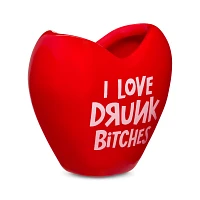 I Love Drunk Bitches Molded Heart Shot Glass - 2 oz.