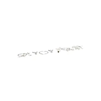 Multi-Pack Pearl Pin Nose Rings and Hoop Nose Rings 9 Pack - 20 Gauge