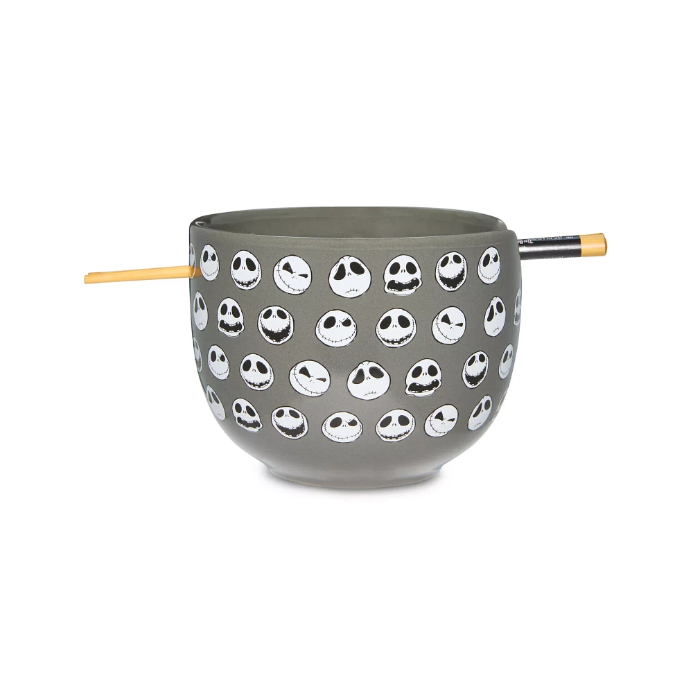 Jack Skellington Faces Bowl with Chopsticks 20 oz. - The Nightmare Before Christmas