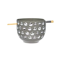 Jack Skellington Faces Bowl with Chopsticks 20 oz. - The Nightmare Before Christmas