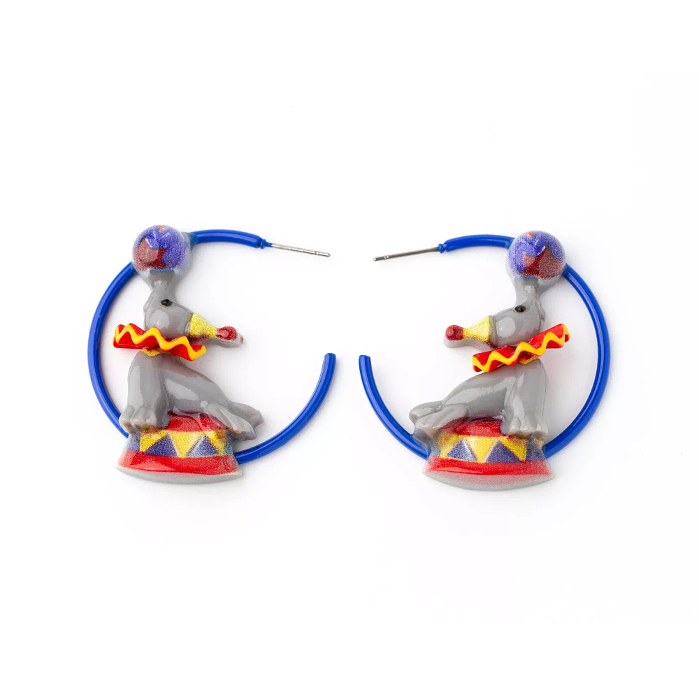 Seal Circus Hoop Earrings
