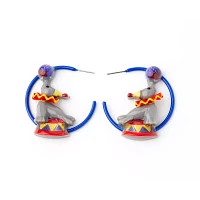 Seal Circus Hoop Earrings