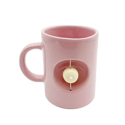 Pink Boob Spinner Coffee Mug - 16 oz.