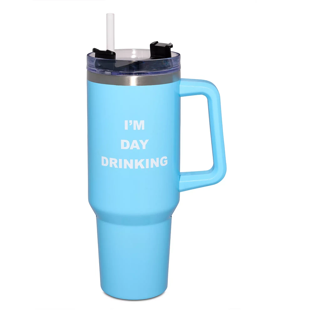 I'm Day Drinking Travel Tumbler with Straw - 40 oz.