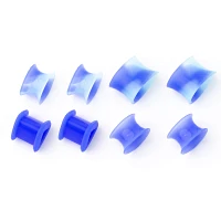 Multi-Pack Marbled Blue Silicone Tunnels - 4 Pair