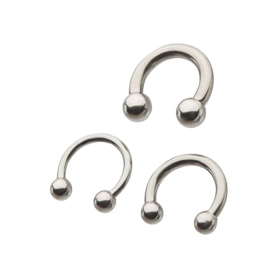 Multi-Pack Silver Horseshoe Septum Rings - 3 Pack
