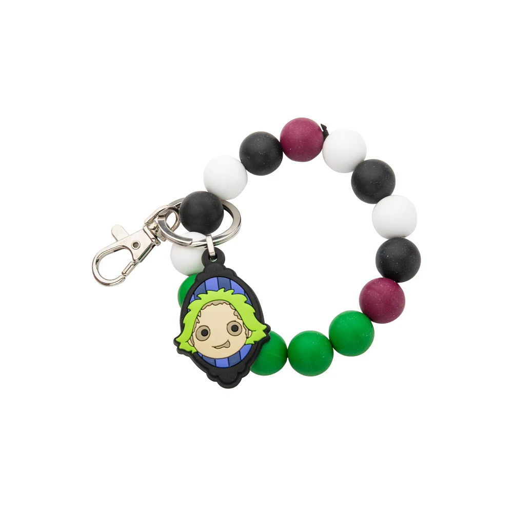 Beetlejuice Beaded Wristlet Bracelet Keychain