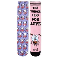 Pink Courage the Cowardly Dog Crew Socks - 2 Pair