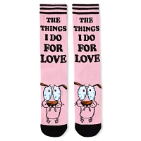 Pink Courage the Cowardly Dog Crew Socks - 2 Pair