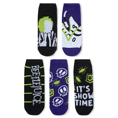 Multi-Pack It's Showtime No Show Socks 5 Pack - Beetlejuice