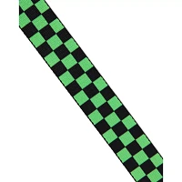 Buckle-Down Neon Green and Black Checkered Seatbelt Belt