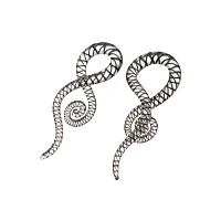 Black Striped Glass Spiral Tapers