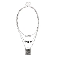 Stay Weird 3 Row Chain Necklace - Morbid