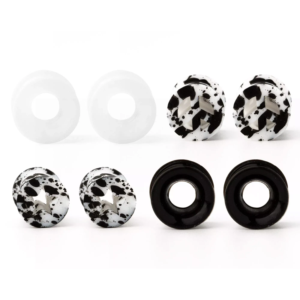 Multi-Pack Black Clear and White Tunnels - 4 Pair