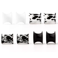 Multi-Pack Black Clear and White Tunnels - 4 Pair